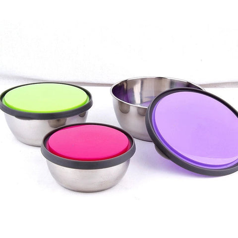 Stainless Steel 3 Pcs Food Storage Box Airtight