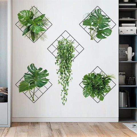 3D Green Plant Wall Sticker (Pack of 2)