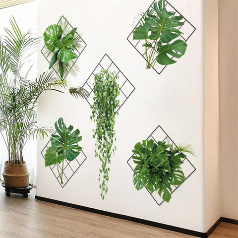 3D Green Plant Wall Sticker (Pack of 2)