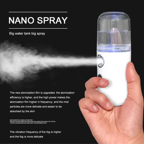 Face Humidifier Streamer, Mini USB Sprayer, Body Facial Spray