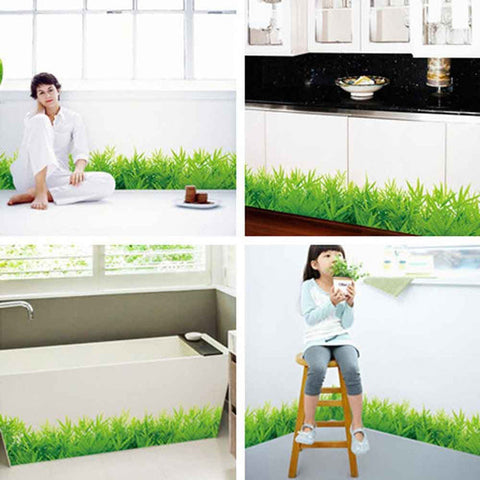 3D Green Grass PVC Wall Sticker