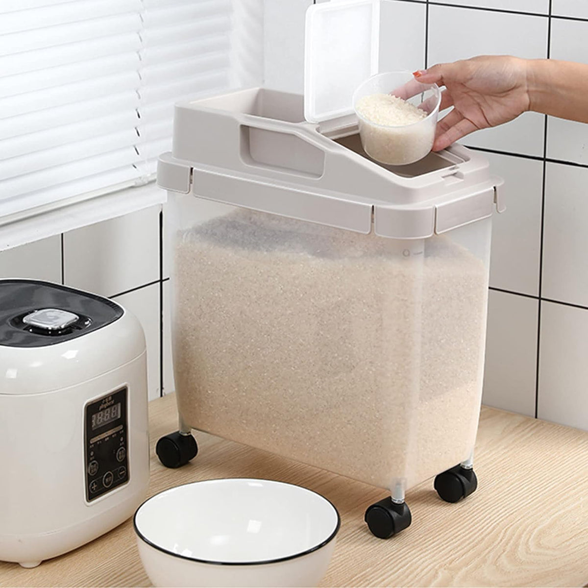 10Kg Rice Storage Container With Wheels