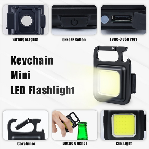 Mini Portable LED Keychain Light Mutifuction