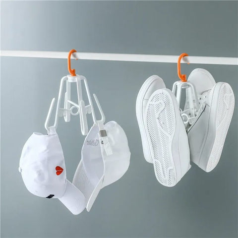 Rotating Shoe Drying Organizer Hanger with 4 Hooks