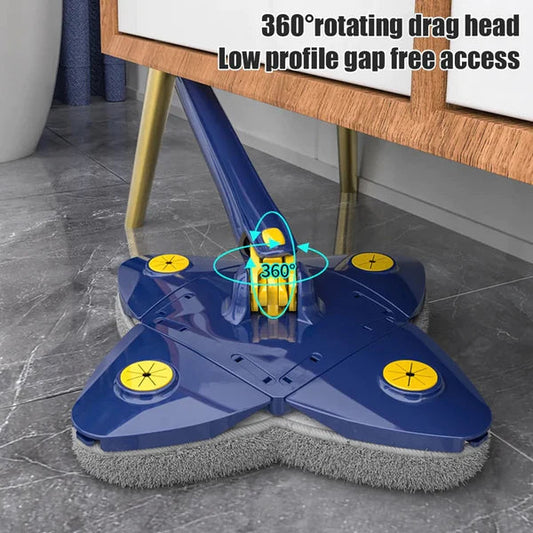 Rotatable 4 Leaf Twist Mop