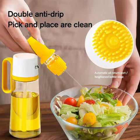 2 in 1 Oil Bottle with silicon Brush