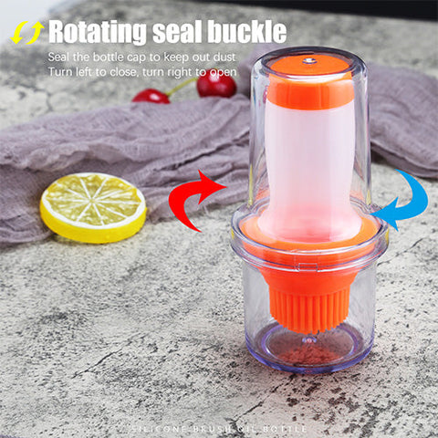 Extruded Silicone BBQ Oil Brush with Acrylic Bottle