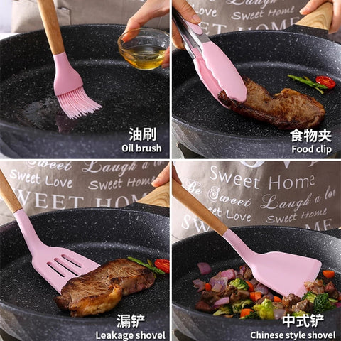 12pcs Silicone Spoon Set