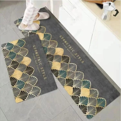 2Pcs Set Kitchen Floor Mat Non Slip