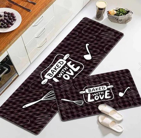 2Pcs Set Kitchen Floor Mat Non Slip