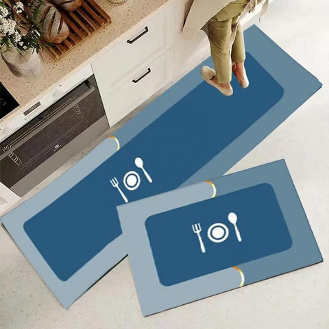 2Pcs Set Kitchen Floor Mat Non Slip