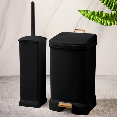 Edge Clean Rectangle Dustbin & Brush Set (1923) by Limon