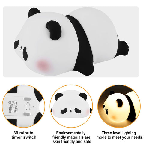 Silicone Sleeping Panda Night Lamp