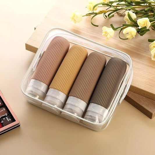 4 Pack Travel Silicone Bottles for Toiletries