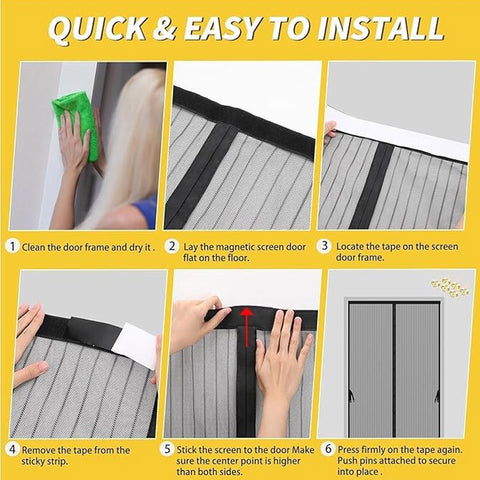 Magnetic Mosquito Screen Door Net Curtain