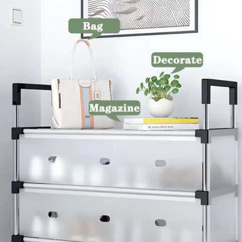 5 Layer Dust Proof Aluminium Shoe Rack