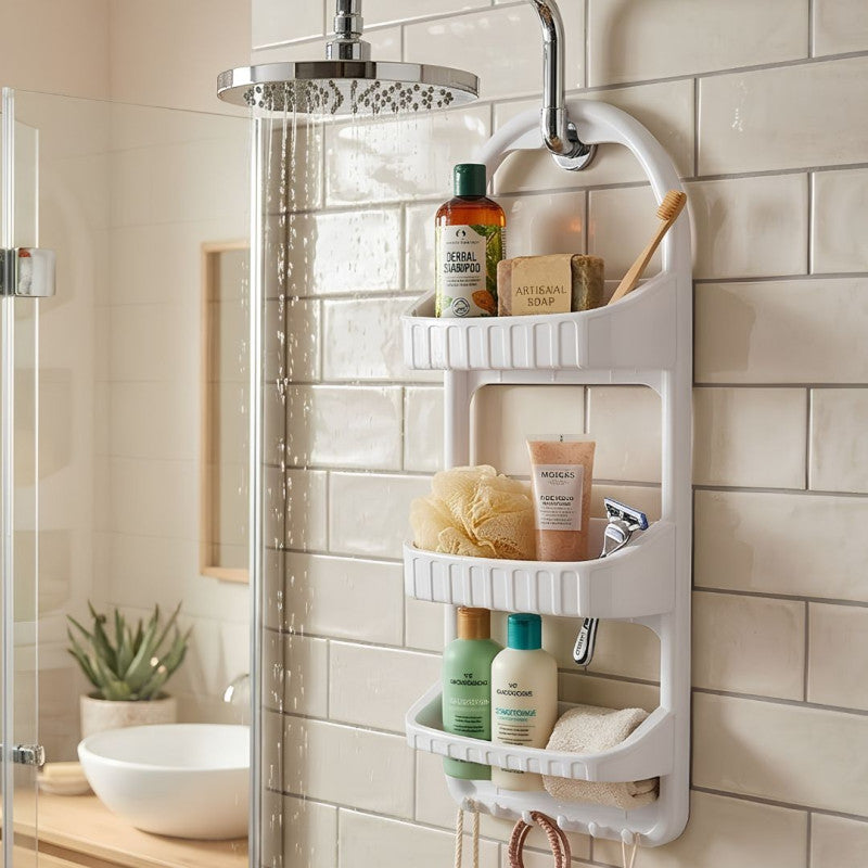 3 Layer Bathroom Shampoo &amp; Shower Caddy Rack Wall Storage Organizer