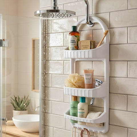 3 Layer Bathroom Shampoo &amp; Shower Caddy Rack Wall Storage Organizer