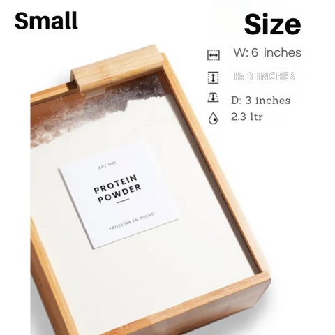 Small Wooden Rice Jar Box Premium Kitchen Storage Container