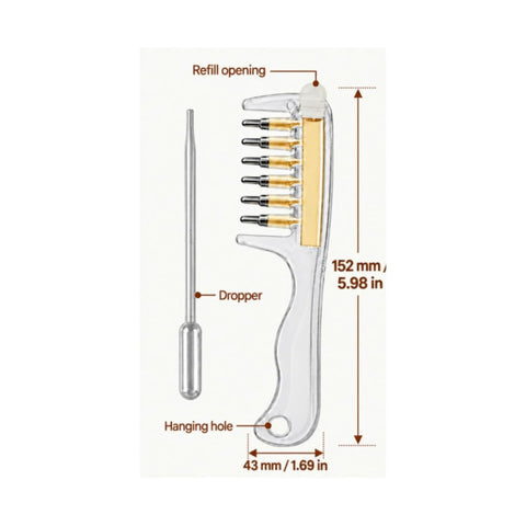 Scalp Liquid Applicator Comb Refillable Hair Serum Oil Dispensing Massage Comb