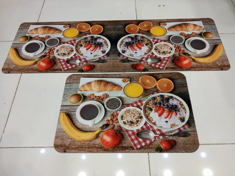 2Pcs Set Kitchen Floor Mat Non Slip