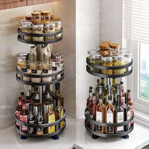 360° Rotating Storage Rack Organizer Round (Premium)