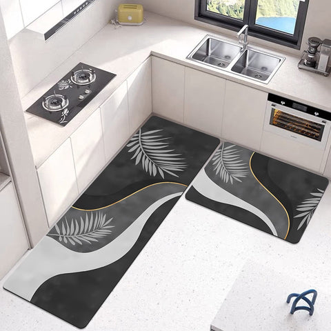 2Pcs Set Kitchen Floor Mat Non Slip