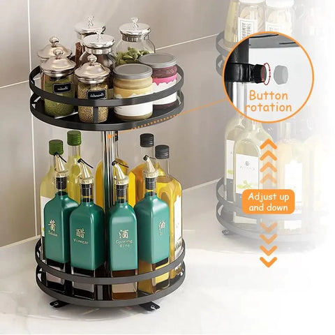 360° Rotating Storage Rack Organizer Round (Premium)