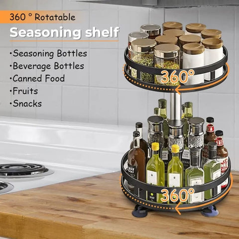 360° Rotating Storage Rack Organizer Round (Premium)