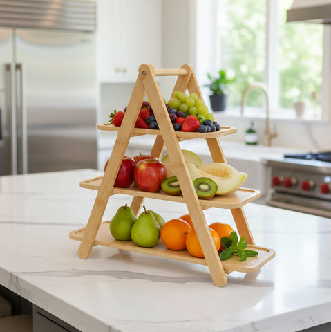3-Tier Bamboo Serving Stand