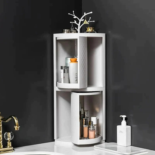 Rotatable Corner Bathroom Organizer