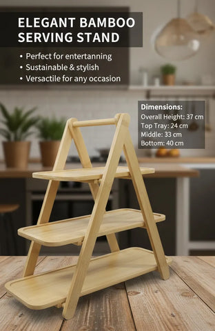 3-Tier Bamboo Serving Stand