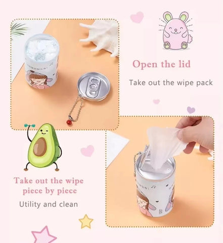 Mini Colorful Pocket Can Wipes