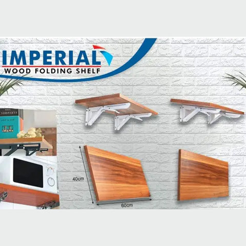Imperial Wall Mounted Wooden Folding Shelf