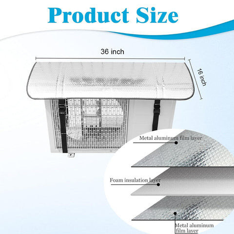 AC Outdoor Unit Protector Aluminium Cover With Straps