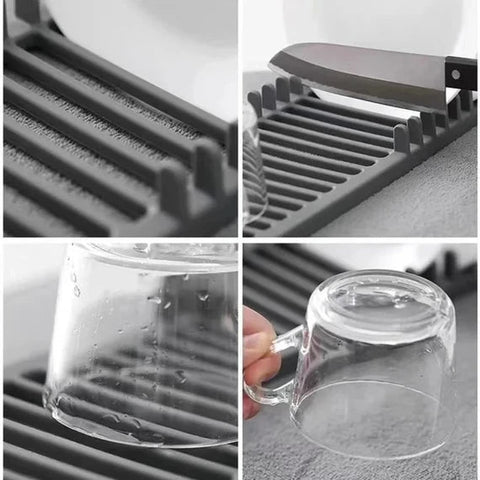 Multipurpose Drain Mat with Dish Stand