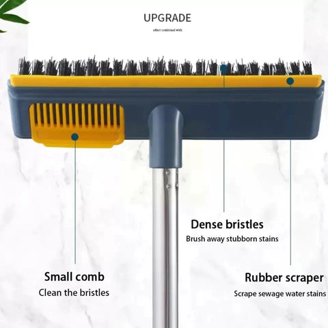 2 In 1 Floor Scrub Brush With Long Handle