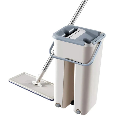 Spin Mop Bucket With Reusable Mop Pads