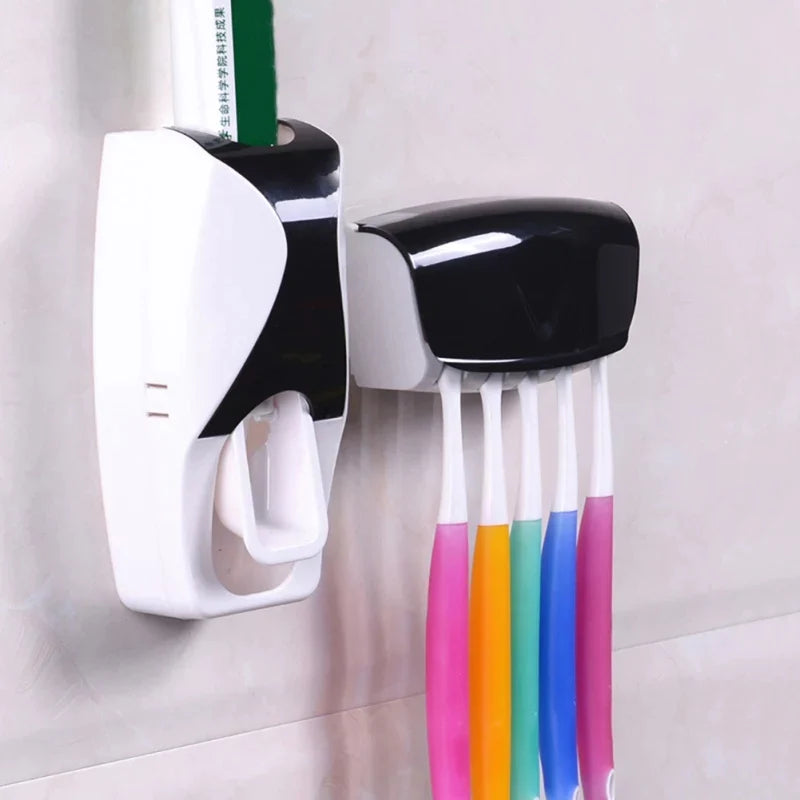 Creative Toothpaste Dispenser and Toothbrush Holder