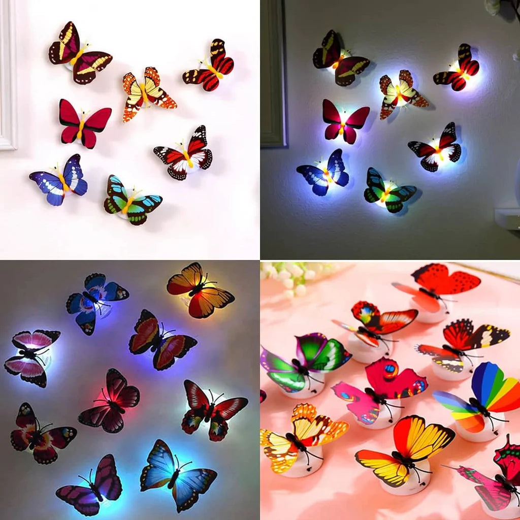 6Pcs LED Butterfly Wall Sticker