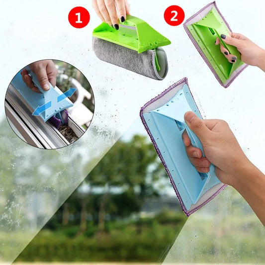 Multifunction foldable glass cleaning wipe tools