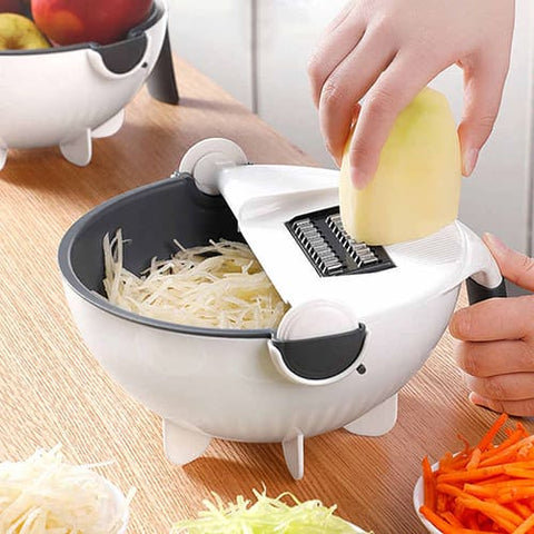 Multi Manual Vegetable Slicer Strainer Bowl