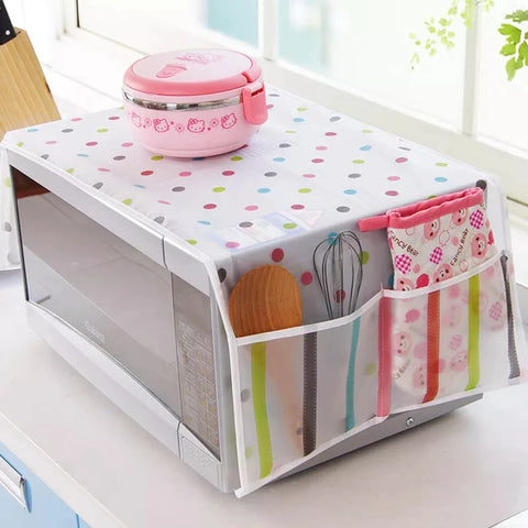 Microwave Dust Safe Cover With Pockets