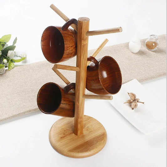 Solid Wood Six Claw Cup Holder