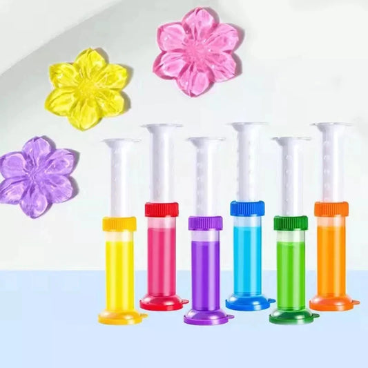 Toilet Freshener Cleaner Gel Flower Stamp