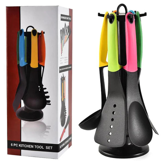 6 Pieces Kitchen Tools Spatula Set Silicone Non-Stick