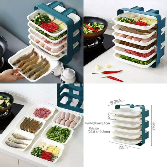 Wall Mount 6pcs Tray Organizer