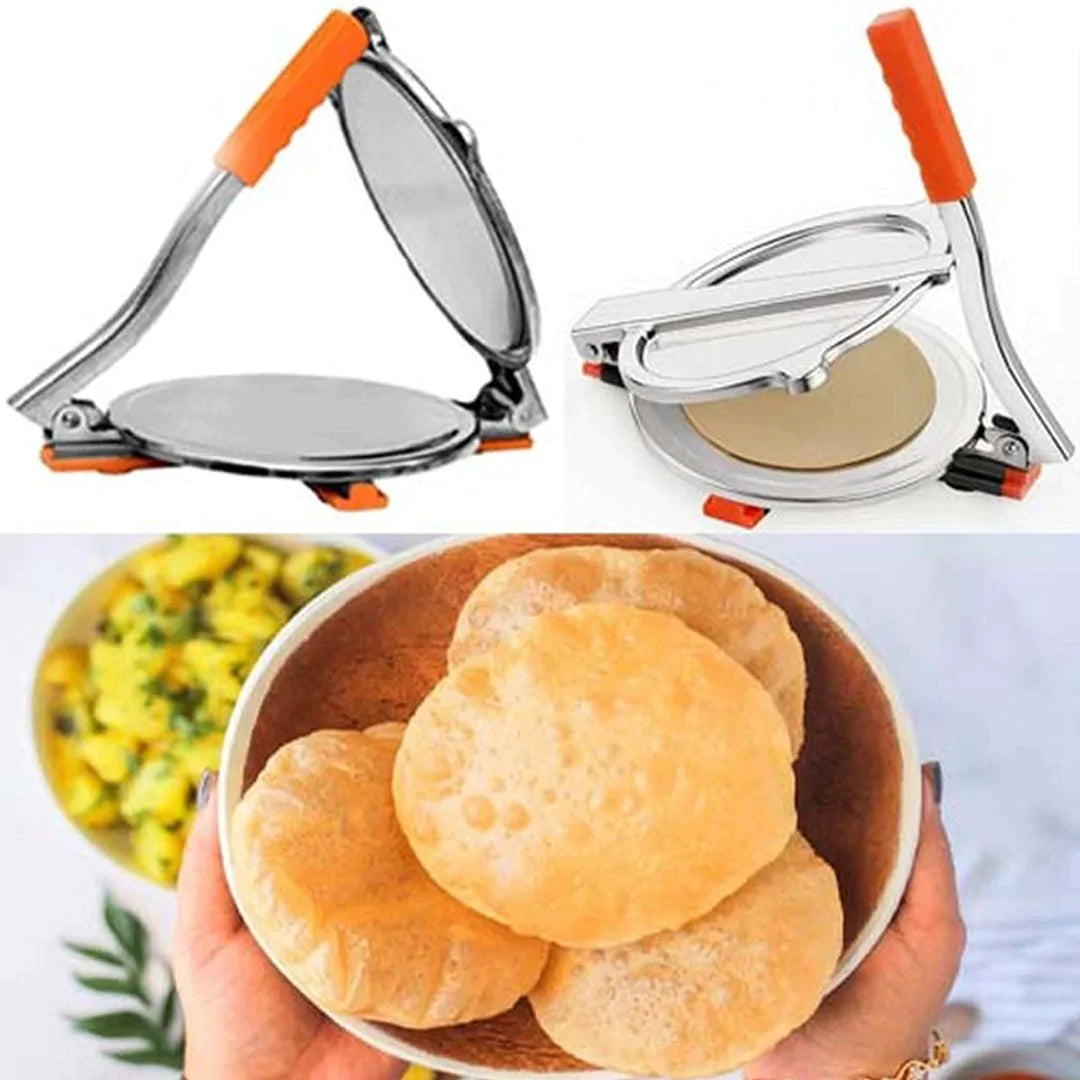 Manual Roti Pressing Machine Roti Maker Press Manual Stainless Steel Machine – Household Utensils