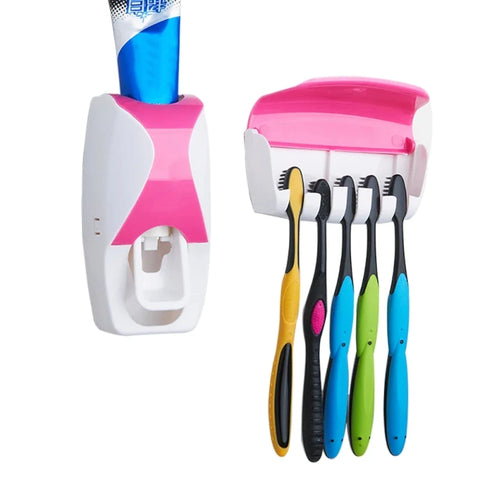 Creative Toothpaste Dispenser and Toothbrush Holder