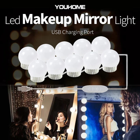 10 Bulb LED Vanity Mirror Lights